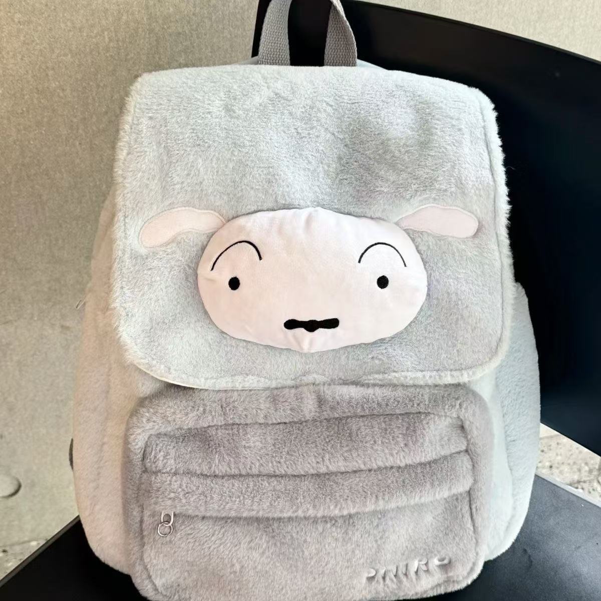 School Backpack Teen - Mochila de Pelúcia Anime Kawaii Crayon