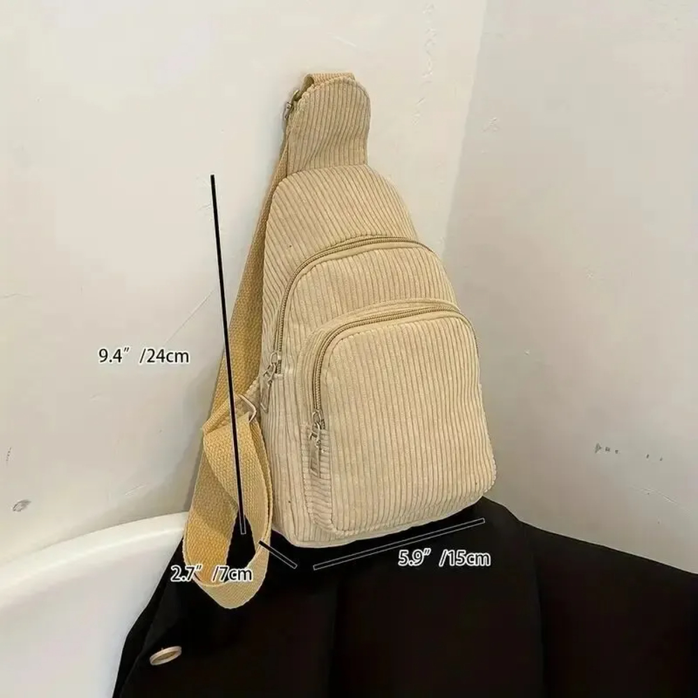 Bolsa crossbody de veludo vint - Sling Backpack Shoulder avaliação e preço